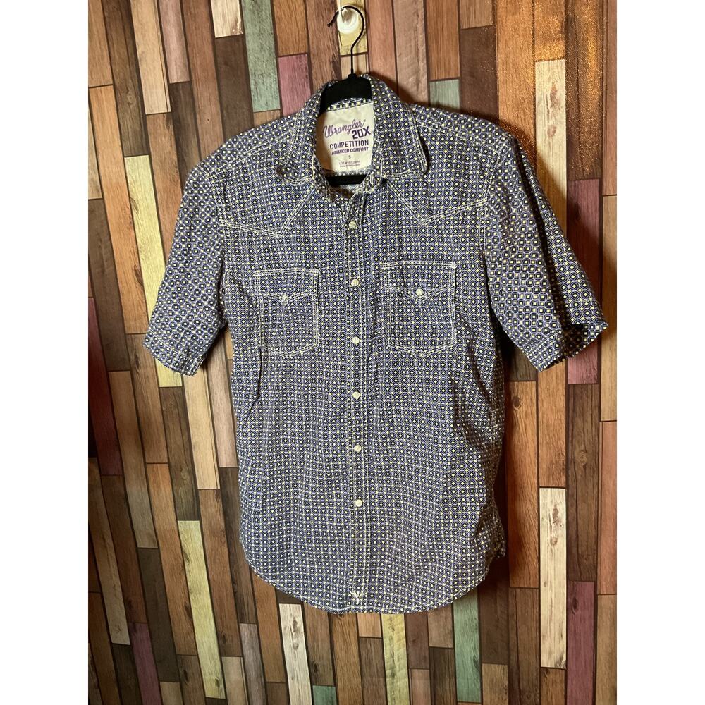 Wrangler 20X Competition Advanced Comfort Purple and Blue Print Men’s Size Small